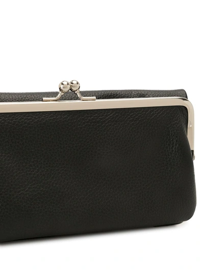 Shop Y's Kiss-lock Leather Mini Bag In Black