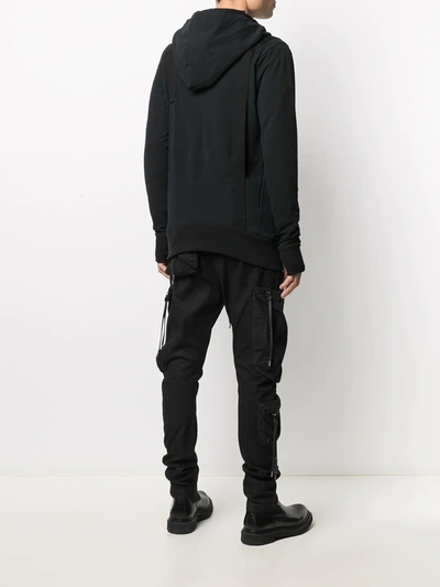 Shop Army Of Me Canvas Strap Detail Hoodie In Black