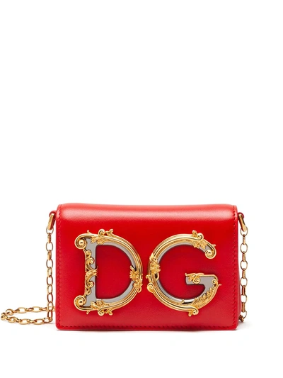 Shop Dolce & Gabbana Dg Flap Belt Bag In Red