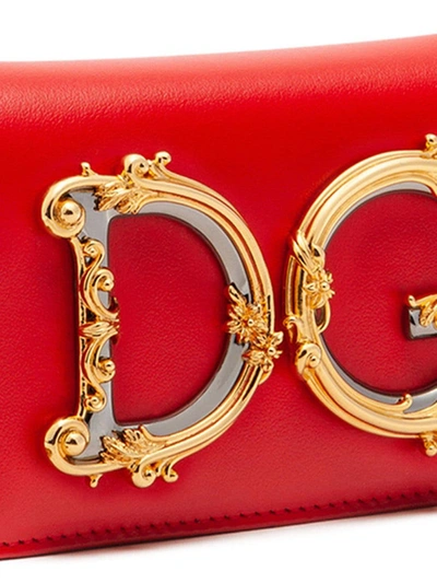 Shop Dolce & Gabbana Dg Flap Belt Bag In Red