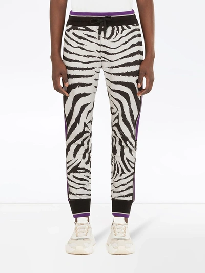 Shop Dolce & Gabbana Zebra-print Track Pants In White