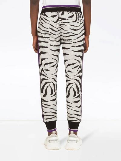 Shop Dolce & Gabbana Zebra-print Track Pants In White