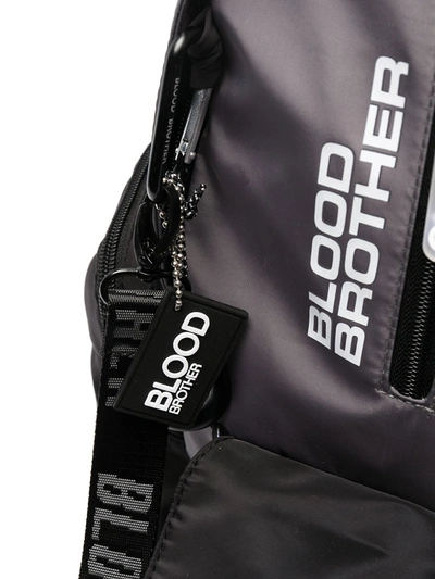 Shop Blood Brother Dulwich Logo Print Backpack In Black