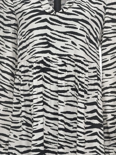 Shop Pinko Zebra Print Dress In White