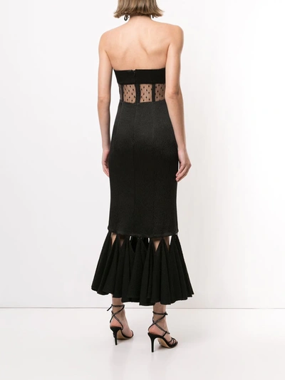 Shop Alexis Verbena Strapless Textured Dress In Black