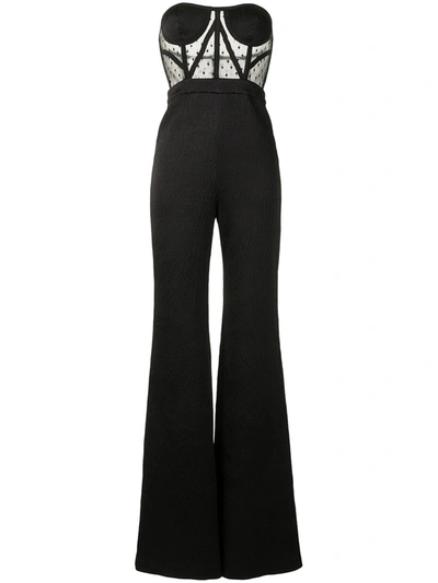 Shop Alexis Lauren Textured Jumpsuit In Black