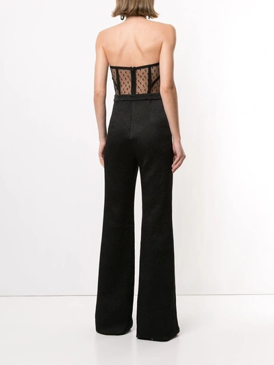 Shop Alexis Lauren Textured Jumpsuit In Black