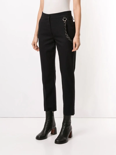 Shop Alexis Lucero Slim-fit Trousers In Black