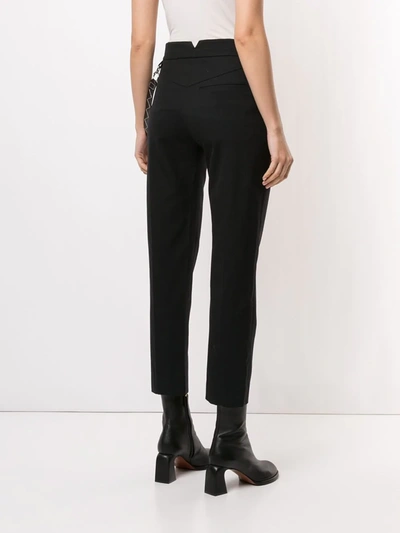 Shop Alexis Lucero Slim-fit Trousers In Black
