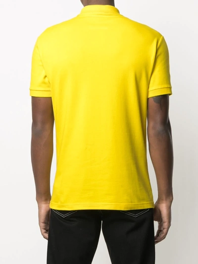 Shop Moschino Logo-embroidery Polo Shirt In Yellow