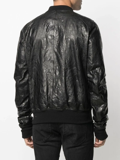 Shop Rick Owens Acid Raglan Sleeved Bomber Jacket In Black