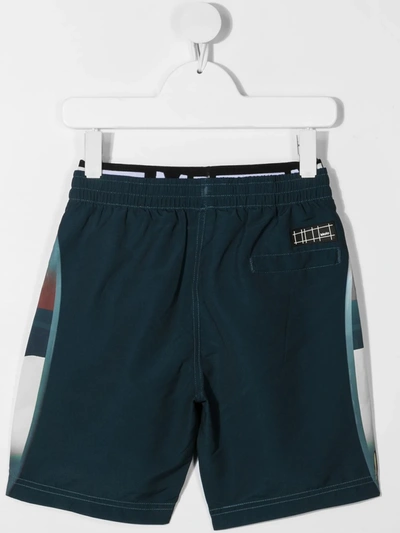 Shop Molo Neal Swim Shorts In Blue