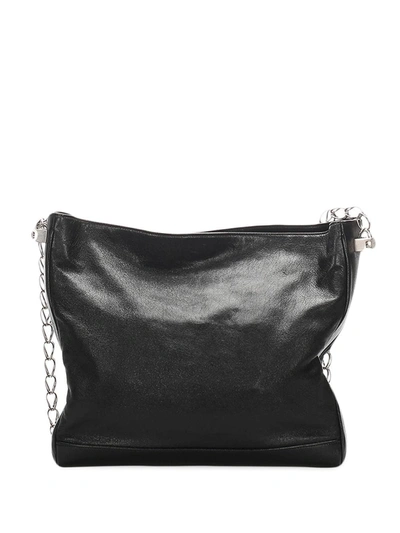 Pre-owned Saint Laurent Chain-link Crossbody Bag In Black