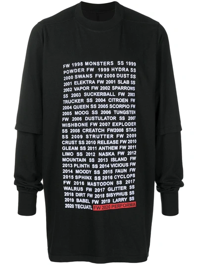 Shop Rick Owens Drkshdw Hustler Longline Sweatshirt In Black