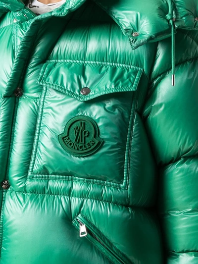 Shop Moncler Lamentin Quilted Puffer Jacket In Green