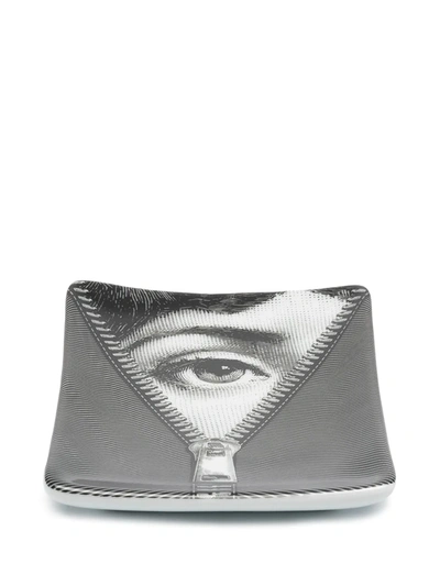 Shop Fornasetti Tema E Variazioni No.401 Rectangular Tray In Black