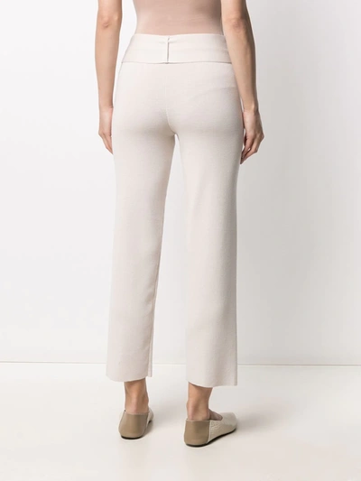 Antonella Rizza Knitted High-waisted Trousers In Neutrals
