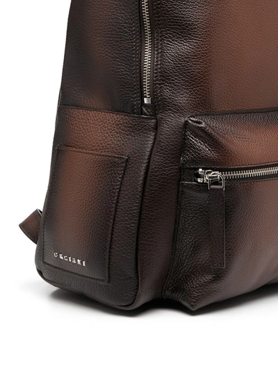 Orciani Artik Tarnished Backpack In Brown