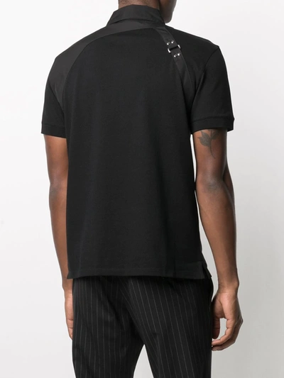 Shop Alexander Mcqueen Buckle Detail Polo Shirt In Black