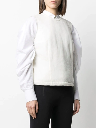 Pre-owned Comme Des Garçons Round Neck Vest In White