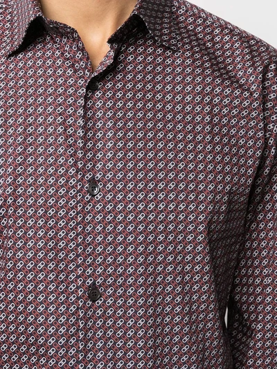 Shop Ferragamo Gancini Print Shirt In Blue