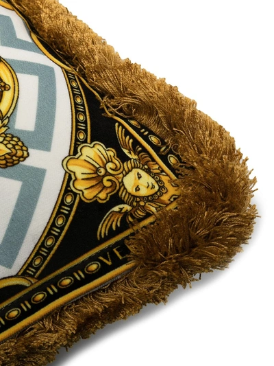 Versace Home Cushion With Baroque Print In Gold