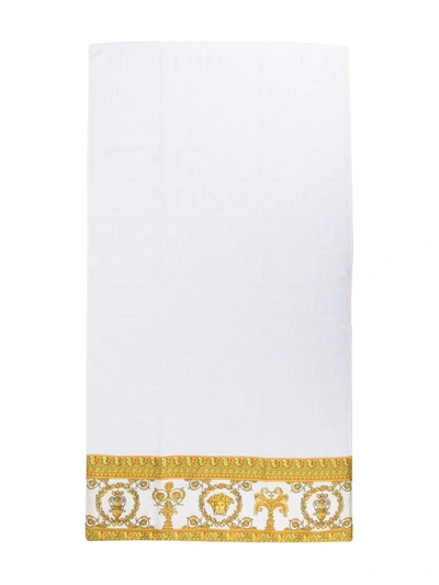 Versace Home Logo-edged Towel In White