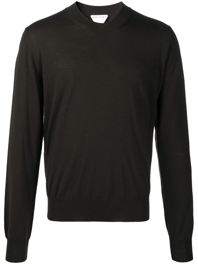 Shop Bottega Veneta Crew Neck Wool Jumper In Brown