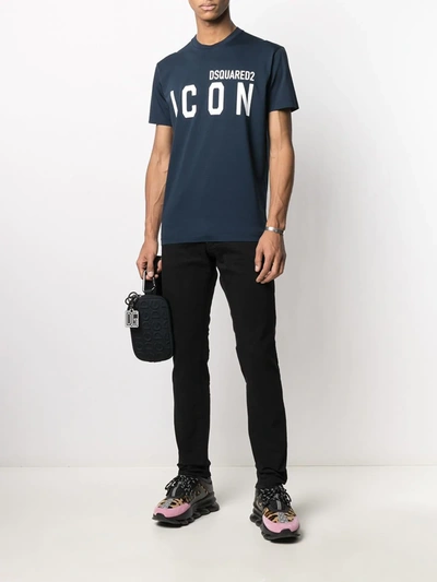 Dsquared2 Logo Patch Denim Jeans - Atterley In Black