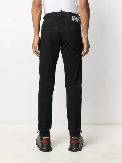 Dsquared2 Logo Patch Denim Jeans - Atterley In Black