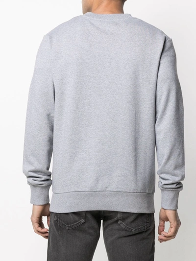 Shop Balmain Logo-print Sweatshirt In Grey