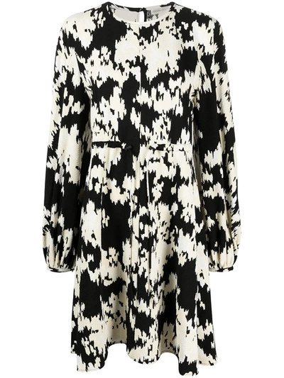 Shop Stine Goya Mark Noise Print Midi Dress In Neutrals