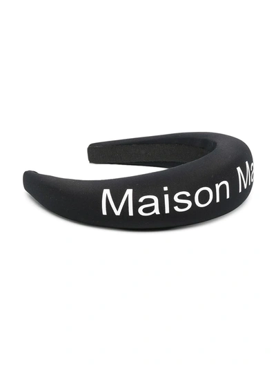 Shop Mm6 Maison Margiela Logo-print Headband In Black