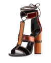 TOM FORD Patchwork Leather Cage Sandal, Multi