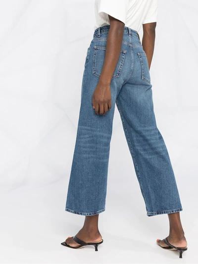 Shop Totême Cropped Wide-leg Jeans In Blue