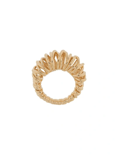 Shop Bottega Veneta Gold Metal Ring