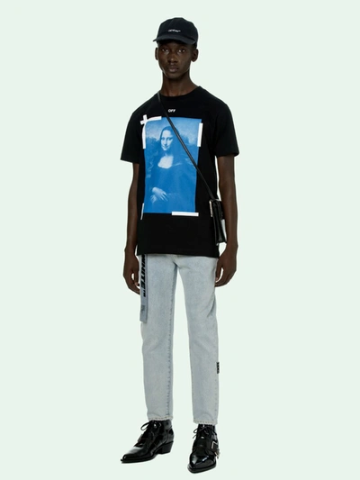 Shop Off-white Monalisa Cotton T-shirt In Black