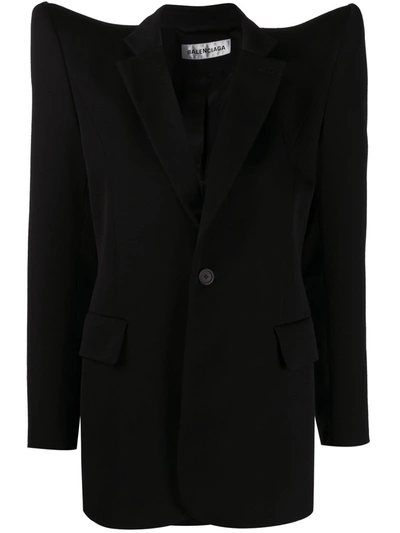 Shop Balenciaga Wool Jacket In Black