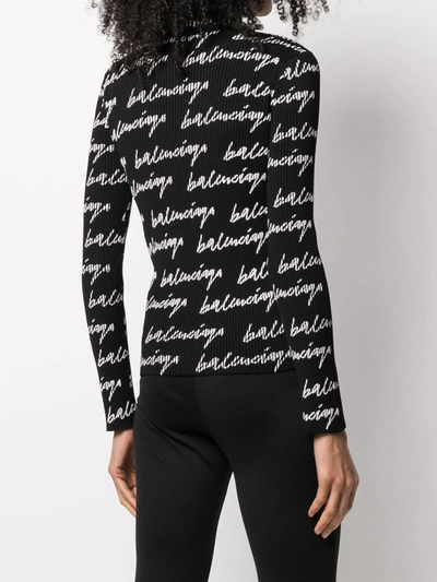 Shop Balenciaga Turtleneck Sweater In Black