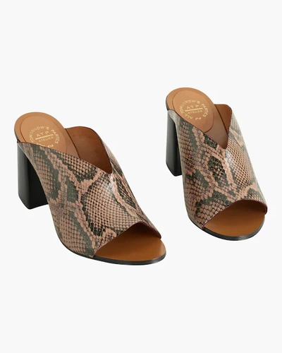 Shop Atp Atelier Licola Snake-print Sandal In Brown Printed