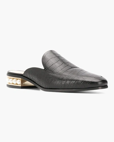 Shop Nicholas Kirkwood Casati Moccasin Mule In Black