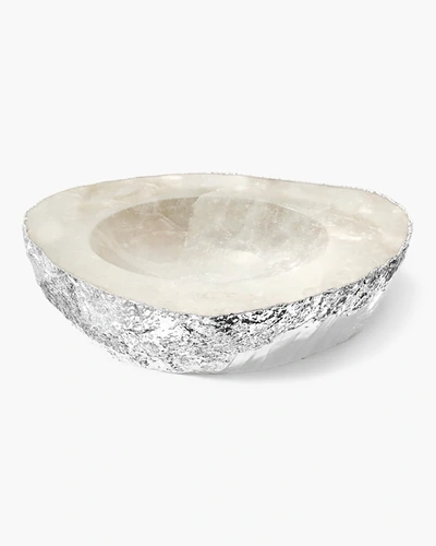 Shop Anna New York Casca Crystal & 24k Gold Bowl In Silver