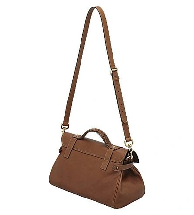 Shop Mulberry Small Bayswater Satchel In Oak