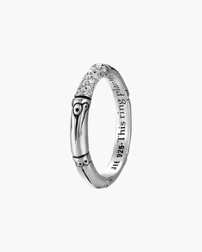 Shop John Hardy Bambo Diamond Slim Ring | Diamonds/sterling Silver