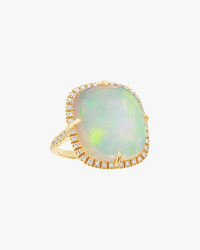 Shop Nina Runsdorf Opal Cushion Ring | Diamonds/gemstones/yellow Gold