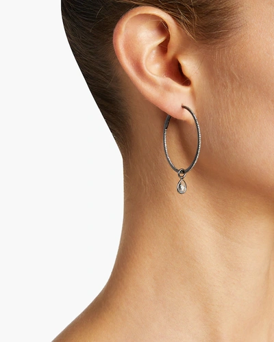 Shop Nina Runsdorf Medium Topaz Hoop Earrings | Diamonds/gemstones In Blue Topaz