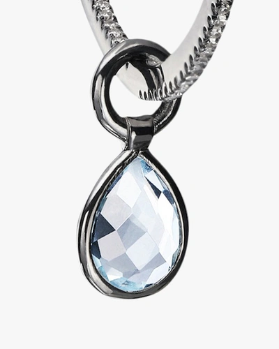 Shop Nina Runsdorf Medium Topaz Hoop Earrings | Diamonds/gemstones In Blue Topaz