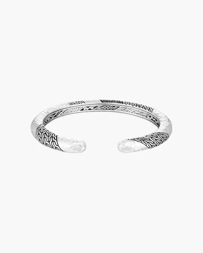 Shop John Hardy Classic Chain Hammered Slim Kick Cuff | Gemstones/sterling Silver