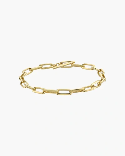 Shop Lizzie Mandler Knife Edge Oval-link Chain Bracelet | Yellow Gold