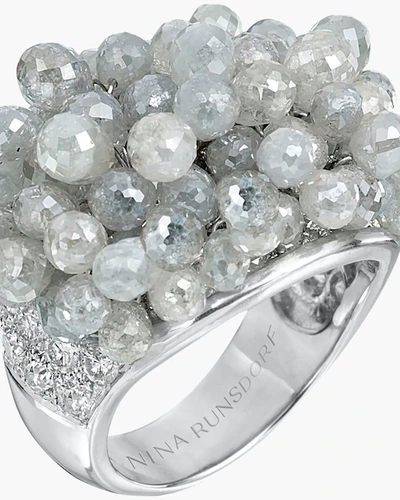 Shop Nina Runsdorf Clair De Lune Fringe Ring | Diamonds In White Gold